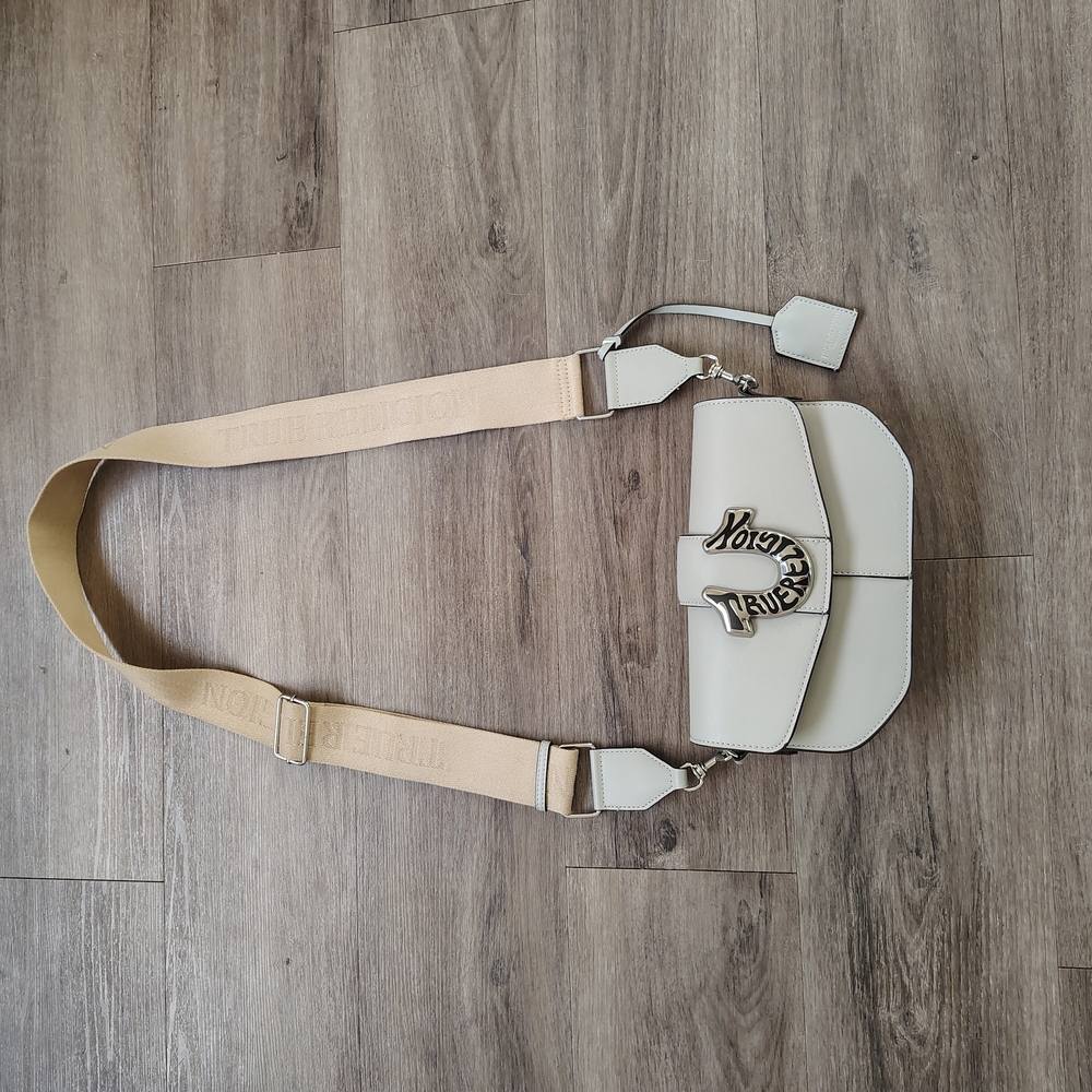 True Religion Cream Crossbody Bag